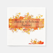 Custom Celebration Rustikale Herbstleaves Napkins Serviette (Vorderseite)