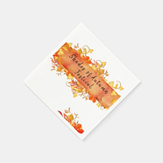 Custom Celebration Rustikale Herbstleaves Napkins Serviette (Ecke)