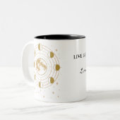 Custom Celestial Moon Phase Mug Zweifarbige Tasse (Vorderseite Links)