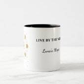 Custom Celestial Moon Phase Mug Zweifarbige Tasse (Mittel)