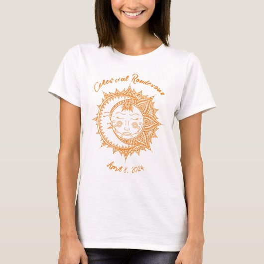 Custom Celestial Rendezvous Eclipse T-Shirt (Vorderseite)