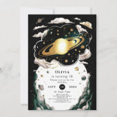 Custom Celestial Space Geburtstag Einladung (Vorderseite)