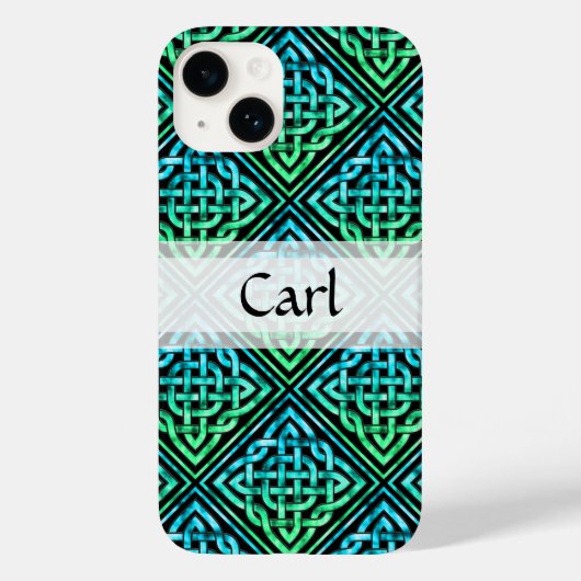 Custom Celtic Knot - Blue Green Black Case-Mate iPhone Hülle (Rückseite)