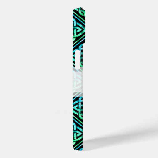 Custom Celtic Knot - Blue Green Black Case-Mate iPhone Hülle (Rückseite / Rechts)