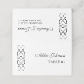 Custom Celtic Knot Wedding Place Card Platzkarte (Außenseite Aufgefaltet)