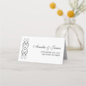 Custom Celtic Knot Wedding Place Card Platzkarte (Rückseite)