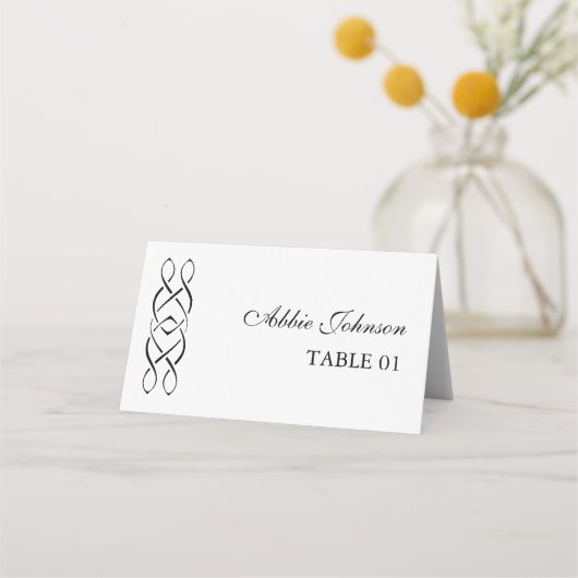 Custom Celtic Knot Wedding Place Card Platzkarte (Vorderseite)