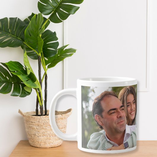 Custom Ceramic Mug for Dad – Black and White Jumbo-Tasse