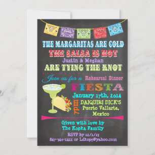 Custom Chalkboard Mexican Fiesta CONTACT DESIGNER! Einladung
