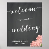 Custom Chalkboard Wedding Reception Zeichen 22x28 Poster (Vorne)