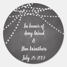 Custom Chalkboard Wedding Stickers
