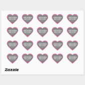 Custom Chalkboard Wedels Heart Sticker (Blatt)