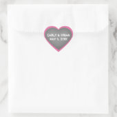 Custom Chalkboard Wedels Heart Sticker (Tasche)