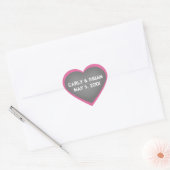 Custom Chalkboard Wedels Heart Sticker (Umschlag)