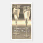 Custom Champagne Glasses Herzlichen Glückwunsch Pa Serviette (Vorderseite)