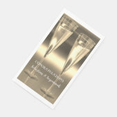 Custom Champagne Glasses Herzlichen Glückwunsch Pa Serviette (Ecke)