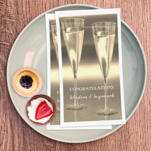 Custom Champagne Glasses Herzlichen Glückwunsch Pa Serviette