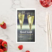 Custom Champagne Glasses Viel Glück-Party Serviette (Beispiel)