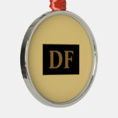 Custom Champagne mit Gold-Initialen Ornament Aus Metall (Rechts)