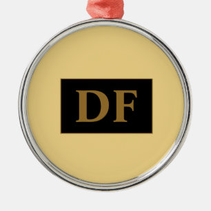 Custom Champagne mit Gold-Initialen Ornament Aus Metall