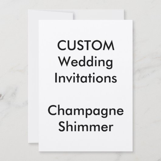 Custom CHAMPAGNE SHIMMER Wedding Einladungen 5"x7" (Vorderseite)