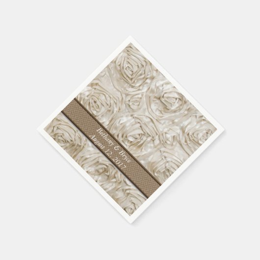 Custom Champaions Design Rose Hochzeit Napkins Serviette (Ecke)