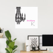 Custom Chandelier Poster (Heimbüro)