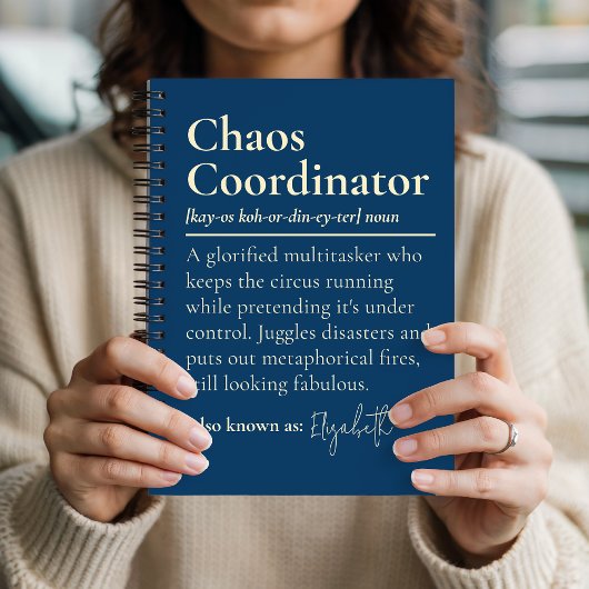 Custom Chaos Coordinator Journal Gift for Coworker Notizblock