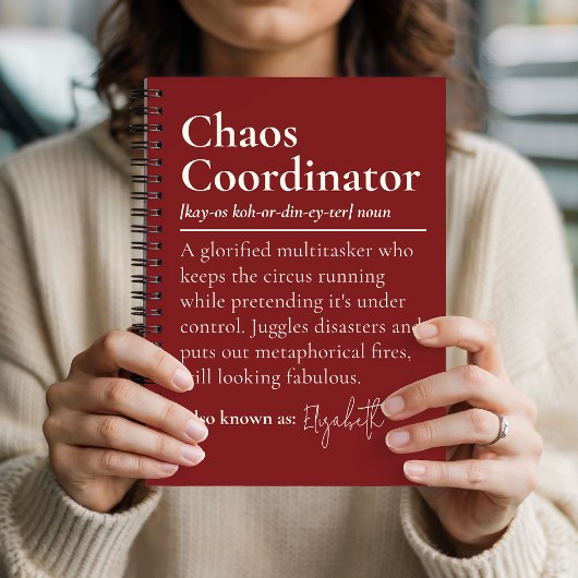 Custom Chaos Coordinator Notebook Gift for Boss Notizblock