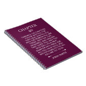 Custom Chapter 40 Birthday notebook Elegant 40th Notizblock (Rechte Seite)