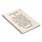 Custom Chapter 40 Birthday notebook Elegant 40th Notizblock (Rechte Seite)