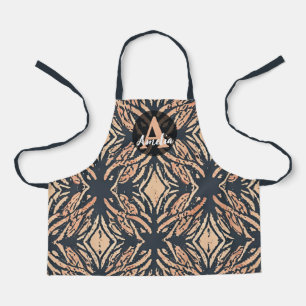 Custom Charcoal Grau & Peach Southwestern Pattern Schürze