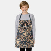 Custom Charcoal Grau & Peach Southwestern Pattern Schürze (Getragen)