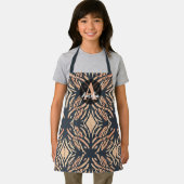 Custom Charcoal Grau & Peach Southwestern Pattern Schürze (Insitu)