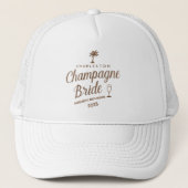 Custom Charleston Champagne Bride Bachelorette Truckerkappe (Vorderseite)