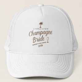 Custom Charleston Champagne Bride Bachelorette Truckerkappe