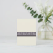 custom: Charming Damask Placecards (plum) Platzkarte (Stehend Vorderseite)