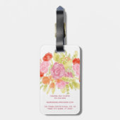 Custom Charming Pastor Floral Gepäckanhänger (Rückseite vertikal)