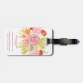 Custom Charming Pastor Floral Gepäckanhänger (Rückseite horizontal)