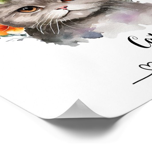 Custom Chat Pet Wall Art Poster (Ecke)