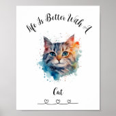 Custom Chat Tabby Wall Art Poster (Vorne)