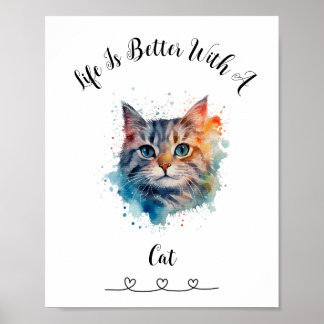 Custom Chat Tabby Wall Art Poster