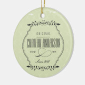 Custom chateau Rose Sec wine Christmas ornament (Links)