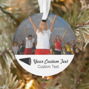 Custom Cheerleading Foto & Name Weihnachtsbaum Ornament