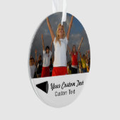 Custom Cheerleading Foto & Name Weihnachtsbaum Ornament (Vorderseite)