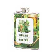 Custom Cheers Beers Birthday St Patrick's Day Flachmann (Links)