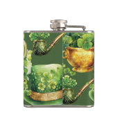 Custom Cheers Beers Birthday St Patrick's Day Flachmann (Rückseite)