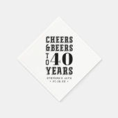 Custom Cheers & Beers Meilenstein Geburtstag Serviette (Ecke)