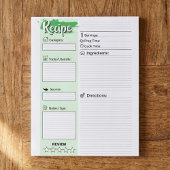 Custom Chefs Basic Recipe Pages Notizblock