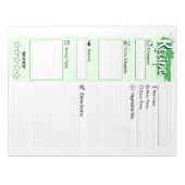 Custom Chefs Basic Recipe Pages Notizblock (Vorderseite)